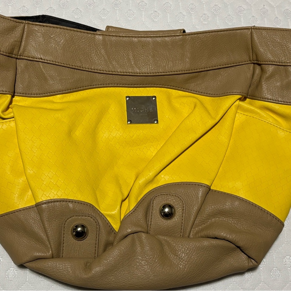 Yellow and Tan Women's Bag